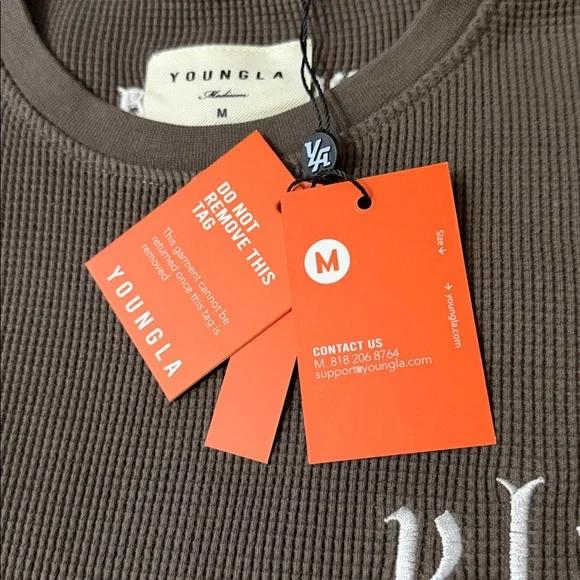 YoungLA Thermal Oversized Shirt Chocolate - Picture 5 of 15